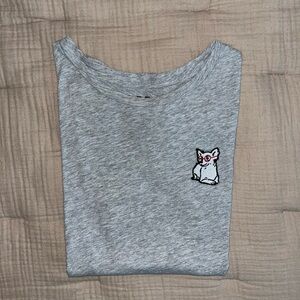 (V)GUC LOFT Smart Corgi Patch T-Shirt 🐶🤓